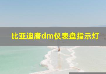 比亚迪唐dm仪表盘指示灯