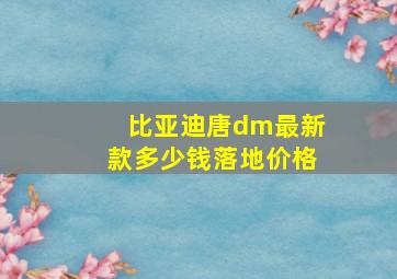 比亚迪唐dm最新款多少钱落地价格