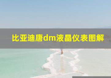 比亚迪唐dm液晶仪表图解