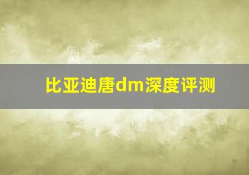 比亚迪唐dm深度评测