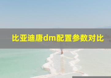 比亚迪唐dm配置参数对比