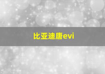 比亚迪唐evi