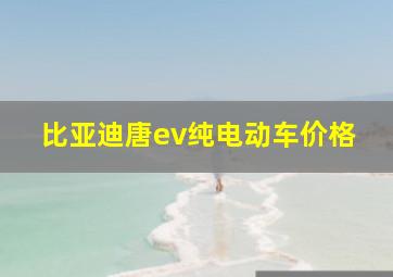 比亚迪唐ev纯电动车价格