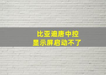 比亚迪唐中控显示屏启动不了