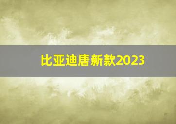 比亚迪唐新款2023