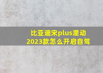 比亚迪宋plus混动2023款怎么开启自驾