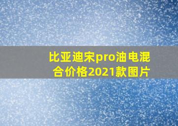 比亚迪宋pro油电混合价格2021款图片