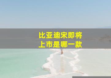 比亚迪宋即将上市是哪一款