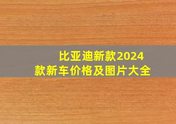 比亚迪新款2024款新车价格及图片大全