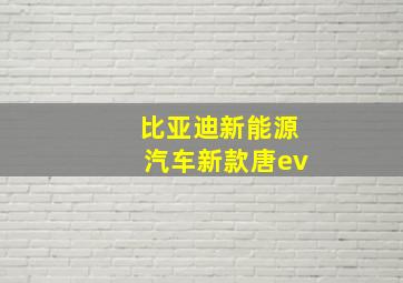 比亚迪新能源汽车新款唐ev