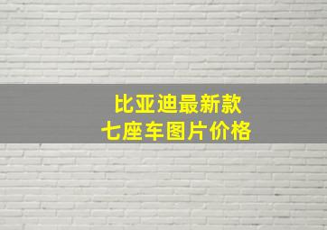 比亚迪最新款七座车图片价格