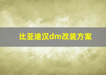 比亚迪汉dm改装方案