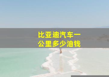 比亚迪汽车一公里多少油钱