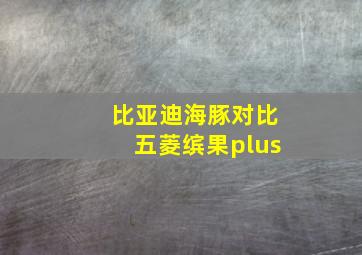 比亚迪海豚对比五菱缤果plus