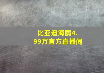 比亚迪海鸥4.99万官方直播间