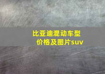 比亚迪混动车型价格及图片suv