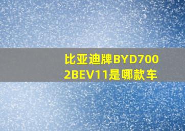 比亚迪牌BYD7002BEV11是哪款车