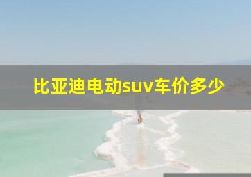 比亚迪电动suv车价多少