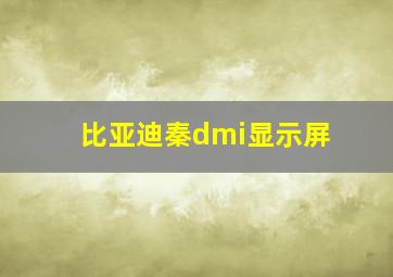 比亚迪秦dmi显示屏