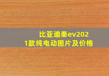 比亚迪秦ev2021款纯电动图片及价格