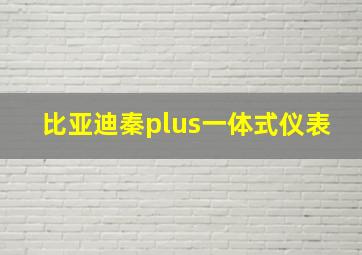 比亚迪秦plus一体式仪表