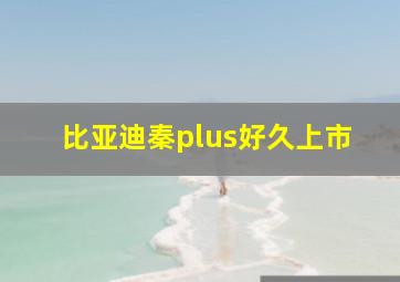 比亚迪秦plus好久上市