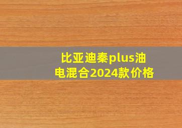 比亚迪秦plus油电混合2024款价格