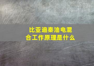 比亚迪秦油电混合工作原理是什么