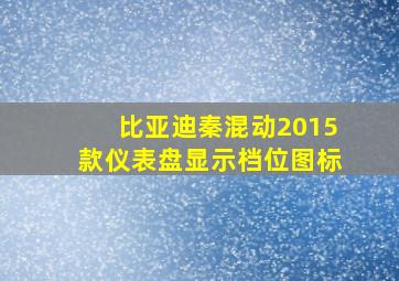 比亚迪秦混动2015款仪表盘显示档位图标