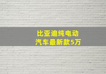 比亚迪纯电动汽车最新款5万