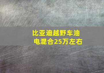 比亚迪越野车油电混合25万左右