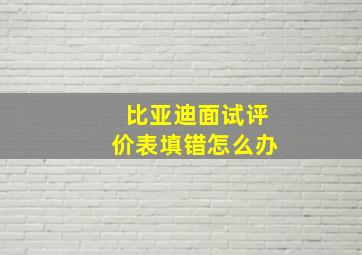 比亚迪面试评价表填错怎么办