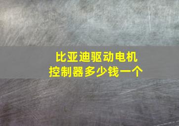 比亚迪驱动电机控制器多少钱一个