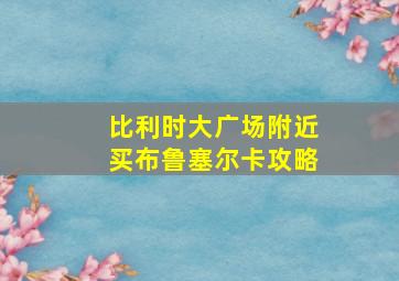 比利时大广场附近买布鲁塞尔卡攻略