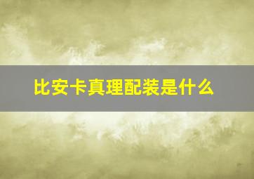 比安卡真理配装是什么