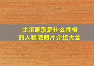 比尔盖茨是什么性格的人物呢图片介绍大全