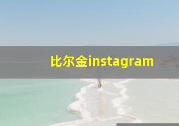 比尔金instagram