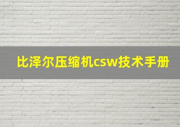 比泽尔压缩机csw技术手册