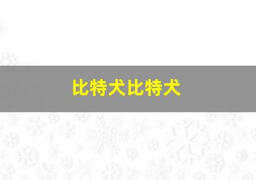 比特犬比特犬