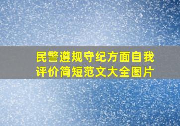 民警遵规守纪方面自我评价简短范文大全图片