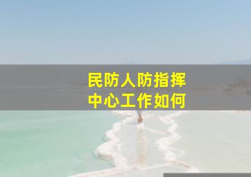 民防人防指挥中心工作如何