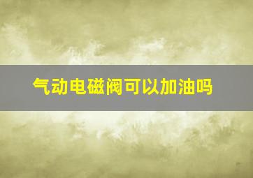 气动电磁阀可以加油吗