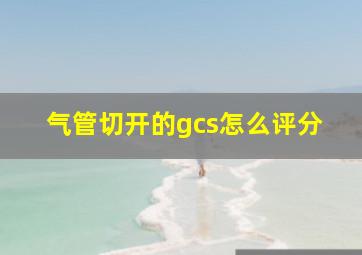 气管切开的gcs怎么评分