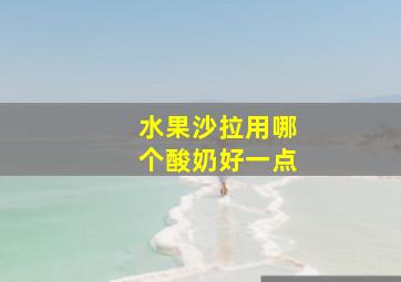 水果沙拉用哪个酸奶好一点