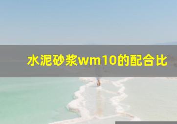 水泥砂浆wm10的配合比