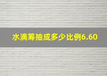 水滴筹抽成多少比例6.60