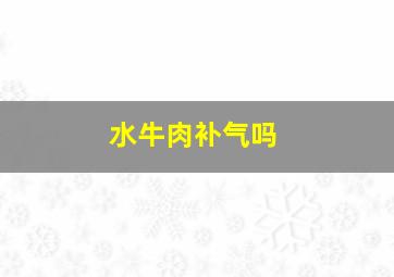 水牛肉补气吗