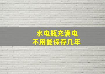 水电瓶充满电不用能保存几年