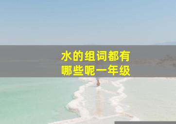 水的组词都有哪些呢一年级