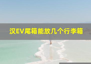 汉EV尾箱能放几个行李箱